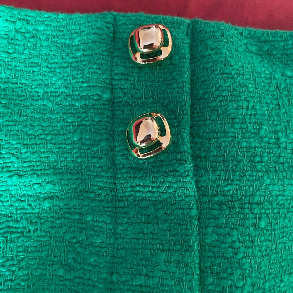 Zara Green Mini Skirt Small - Picture 2 of 6